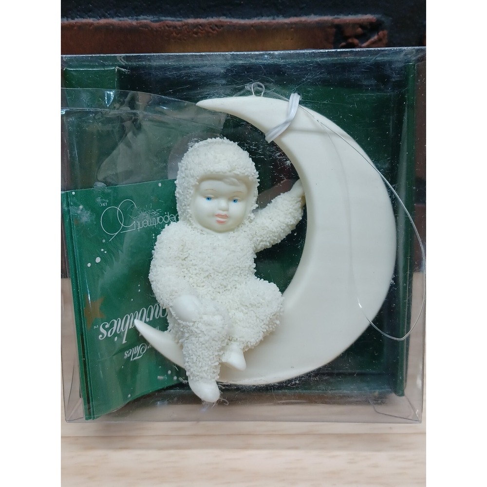 Snowbabies Dept. 56 Bisque Christmas ornament #79510 Moon Winter Tales open box